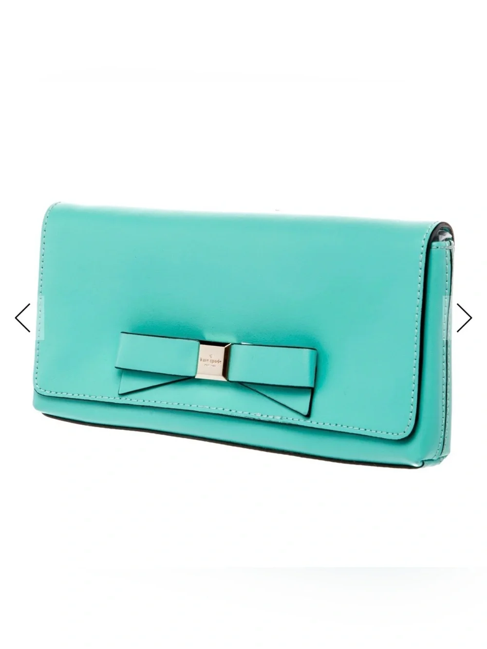 Kate Spade Montford Park Smooth Leather Keira Clutch, Giverny Blue